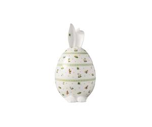 Villeroy & Boch - Easter Delight boîte ronde en forme d’œuf, porcelaine Premium, trois pièces, motifs de Pâques rétro, détails dorés, boîte de rangement décorative pour bonbons et petits en-cas