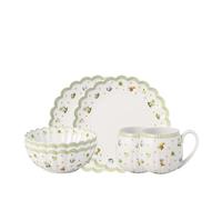 Villeroy & Boch - Easter Delight ensemble pour le petit-déjeuner pour 2 personnes, 6 pièces, porcelaine Premium, motifs rétro, détails dorés, décoration de Pâques, assortiment harmonieux pour la table
