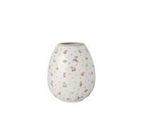 Villeroy & Boch - Easter Delight Vase, Porcelaine Premium, Forme d’œuf Ovale, Motifs de Pâques rétro, détails dorés, Vase printanier décoratif pour Les Fleurs et Les compositions Florales