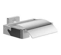 Villeroy & Boch Elements - Porte-rouleau de toilette frappant avec couvercle - 131 x 115 x 45 mm - chrome TVA15201300061