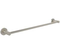 Villeroy & Boch Elements - porte-serviettes Tender, porte-serviettes de bain pour montage mural, en zinc, sèche-serviettes de bain rond, longueur 654 mm, nickelé brossé mat