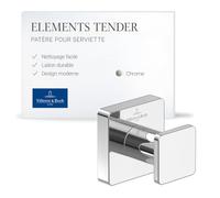 Villeroy & Boch Elements Striking crochet à serviette, carré - Chrome