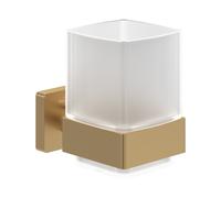 Villeroy & Boch Porte-brosse à dents Elements Striking en verre satiné support laiton doré brossé