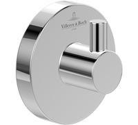 Villeroy & Boch Elements Tender crochet pour serviettes, rond - Chrome | Adapté pour un montage mural, en zinc, 54 x 32 x 54 mm, TVA15101100061