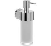 Villeroy & Boch Elements Tender Distributeur de Savon, 230 ML - Chrome | Distributeur de savon mural, verre satiné élégant, support en zinc durable, contenance 230 ml