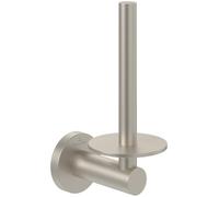 Villeroy & Boch Elements Tender Porte-Rouleau de Papier Toilette de Rechange, pour Montage Mural, en Zinc, Rond, Nickel brossé Mat