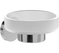 Villeroy & Boch Elements Tender Porte-Savon Mural en Verre satiné avec Support en Zinc Rond chromé