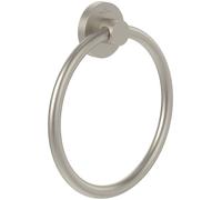 Villeroy & Boch Elements Tender Porte-Serviettes de Salle de Bain pour Montage Mural, Anneau Porte-Serviettes en Zinc, Rond, 164 x 32 x 185 mm, Nickel brossé Mat