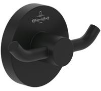 Villeroy & Boch V&B Crochet double pour serviettes Elements Tender 76x54x32mm, rond, noir mat Quantité:1