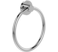 Villeroy & Boch Elements Tender Porte-Serviettes, Rond - Chrome | Pour le montage mural, anneau porte-serviettes en zinc, 164 x 32 x 185 mm, TVA15100500061