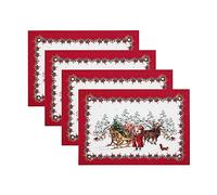 Villeroy & Boch Elrene Home Fashions Lot de 4 Sets de Table Fantaisie pour Les Vacances, 33 x 48,3 cm, Multicolore