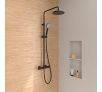 Villeroy & Boch Embrace Colonne de douche en applique avec mitigeur thermostatique, douche de tête Ø 230 mm, TVS108011000K5,