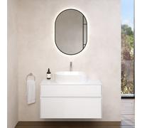Villeroy & Boch Embrace Meuble avec vasque à poser et miroir, 5A6056R1+A95600DH+A4716000,