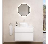 Villeroy & Boch Embrace Meuble avec vasque et miroir, 5A5840R1+A95500DH+A4726000,