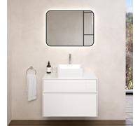 Villeroy & Boch Embrace Meuble avec vasque et miroir, 5A5938RW+A95500DH+A4738000,