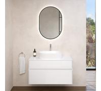 Villeroy & Boch Embrace Meuble avec vasque et miroir, 5A6056RW+A95600DH+A4716000,