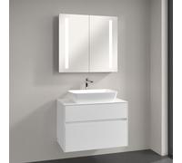 Villeroy & Boch Embrace Vasque avec meuble Embrace et armoire de toilette My View 14, 41725801+A95500DH+A4218000, My View 14