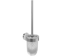 Villeroy & Boch Ensemble porte-brosse WC Elements Tender verre dépoli chromé