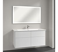 Villeroy & Boch Finero Badmöbel Set 100 cm Stone Oak Waschtisch mit Waschtischunterschrank und Spiegel