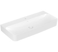 Villeroy & Boch Finion lavabo, trop-plein caché, 1 trou pour robinet, dessous poncé, 1000x470mm, 41681BRW, Couleur: Blanc pierre CéramiquePlus