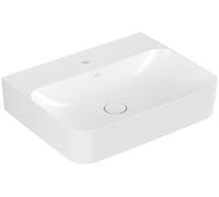 Villeroy & Boch Finion lavabo, trop-plein caché, 1 trou pour robinet, dessous poncé, 600x470mm, 41686CRW, Couleur: Blanc pierre CéramiquePlus