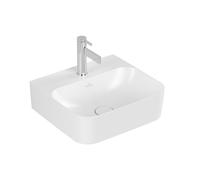 Villeroy & Boch Finion lave-mains 1 trou de robinetterie 43x39cm - ceramic+ sans trop-plein stone white 436443rw