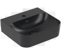 Villeroy & Boch Finion lave-mains, sans trop-plein, 1 trou pour robinet, dessous poncé, 430x390mm, 43644LR7, Couleur: Noir pur CeramicPlus