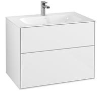 Villeroy & Boch Finion meuble bas pour lavabo - avec 2 tiroirs et 79.6x59.1x49.8cm - pour lavabo meuble 4164 80/81/84 blanc brillant f01000gf