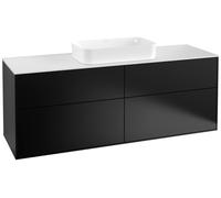 Villeroy et Boch Finion Villeroy et Boch G32100PD 160x60.3cm, Emotion, plaque de finition blanc mat, laqué noir mat