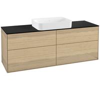 Villeroy und Boch Finion Villeroy und Boch G73200PC 160x60.3x50.1cm, verre noir mat, Oak Veneer