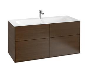 Villeroy & Boch Finion meuble sous-lavabo - avec 4 tiroirs 119.6X59.1X49.8cm - pour lavabo à poser 4164 C5/C1/C2/CB noyer f05000gn