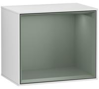 Villeroy & Boch Finion module d'étagère, 418x356x270mm, avec éclairage intérieur et éclairage mural, couleur intérieure Olive Matt Lacquer, G580GMMT, Couleur: Blanc Laqué Mat