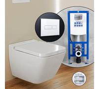 Villeroy & Boch Finion Pack complet Cuvette suspendue et bâti-support neeos,, 4664R0R1+16601WH#SET,