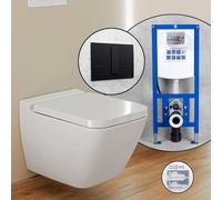 Villeroy & Boch Finion Pack complet Cuvette suspendue et bâti-support neeos,, 4664R0R1+16791BM#SET,