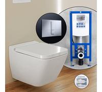 Villeroy & Boch Finion Pack complet Cuvette suspendue et bâti-support neeos,, 4664R0R1+16791CR#SET,