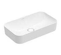 Villeroy & Boch Finion Vasque à poser 414361R1 60 x 35 cm, Blanc, Ceramicplus, sans plage de robinetterie