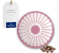 Villeroy & Boch - Fleur cassis sous-tasse à expresso rose, résistant lave-vaisselle et au four à micro-ondes, soucoupe à expresso, petite assiette à servir, sous-tasse motif floral, Porcelaine Premium
