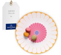 Villeroy & Boch - Fleur couleur assiette à servir grde multic., rés. lave-vaiss./four micro-ondes, plat présent., plateau de service, assiette de service, motif floral, assiette snack, Porcel. Premium