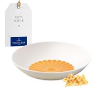 Villeroy & Boch - Fleur soleil bol à pâtes jaune, rés. lave-vaisselle/micro-ondes, bol pr pâtes, nouilles, bowls et salades, assiette creuse pâtes, assiette à pâtes, orange, assiette, Porcel. Premium