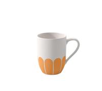 Villeroy & Boch - Fleur soleil mug à anse jaune, rés. lave-vaisselle/micro-ondes, mug pour café et boissons chaudes, tasse à thé, tasse à poignée, mug à café orange, tasse à café, Porcelaine Premium