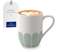 Villeroy & Boch – Mug Fleur vert avec anse verte, porcelaine Premium, lave-vaisselle & micro-ondes