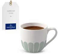 Villeroy & Boch - Fleur vert tasse à expresso verte, rés. lave-vaisselle/four à micro-ondes, petite tasse pour expresso ou petit café, petite tasse à café, vaisselle motif floral, Porcelaine Premium