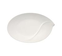 Villeroy & Boch Flow Plat de service ovale, 47 cm, Porcelaine Premium, Blanc