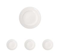 Villeroy & Boch For Me Assiette plate 27 cm, Porcelaine Premium, Blanc (Lot de 4)