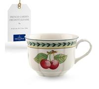 Villeroy & Boch French Garden Fleurence Tasse, 350 ml, Hauteur : 7,3 cm, Porcelaine Premium, Blanc/Multicolore