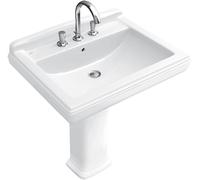 Villeroy & Boch Hommage lavabo, avec trop-plein, 1 trou pour robinet, 750x580mm, 710175R7, Couleur: Noir pur CeramicPlus