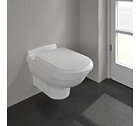 Villeroy & Boch Cuvette WC suspendue Hommage 6661B0R1 CeramicPlus fond creux 370x600x410mm Blanc