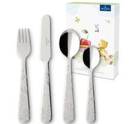 Villeroy & Boch - Hungry As A Bear Ensemble De Couverts Pour Enfants 4 Pièces, Garanti Lave-Vaisselle, Couvert Enfant, Acier Inoxydable