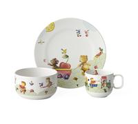 Villeroy & Boch - Hungry as a Bear service de table pour enfants, 3 pièces, porcelaine Premium, blanc/multicolore