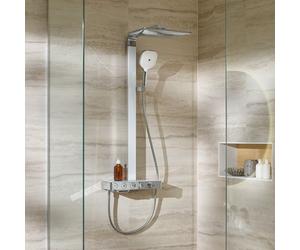 Villeroy & Boch Infinity Showers Colonne de douche en applique avec bec déverseur, Mitigeur thermostatique, TVS11000500061,